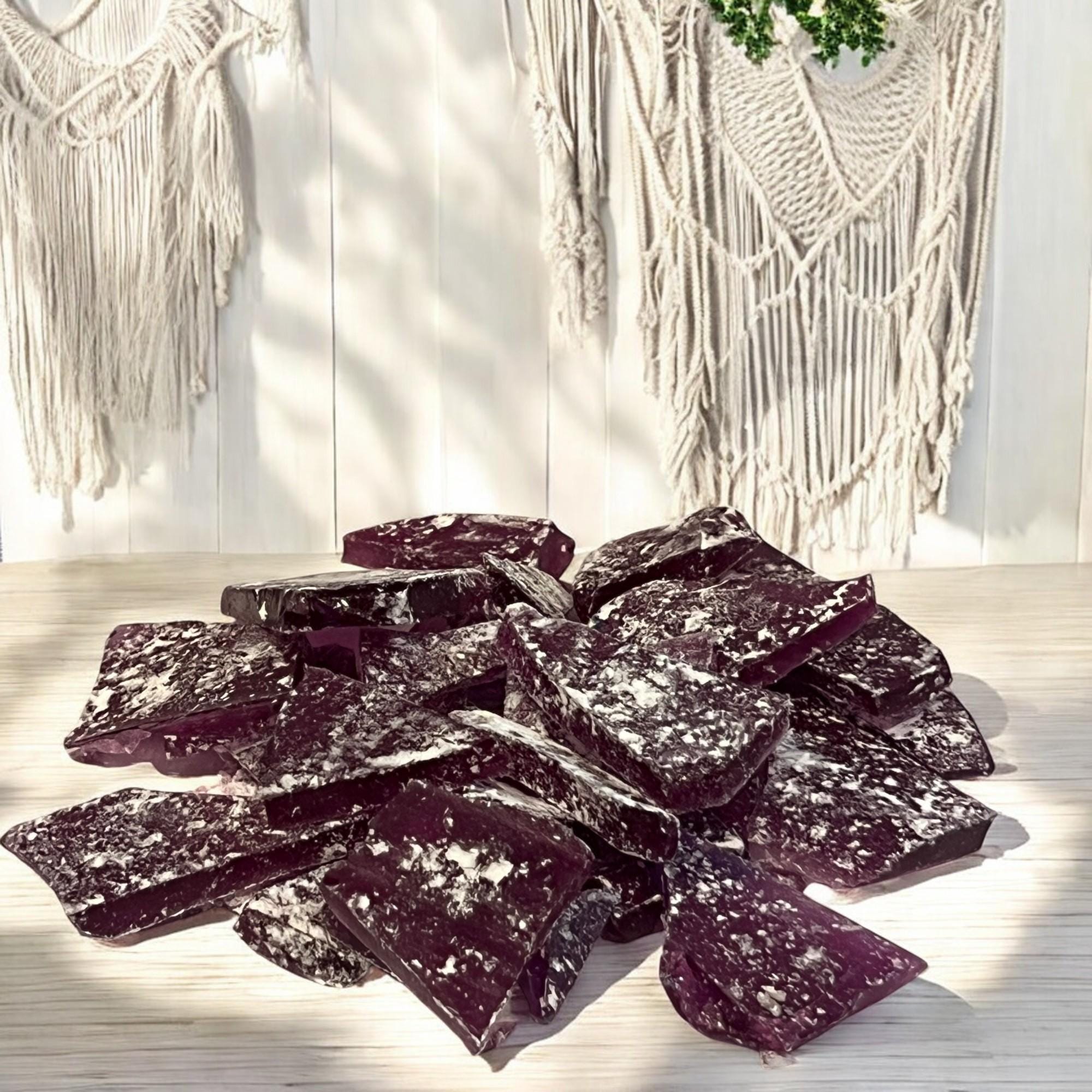 Purple Hard Tack Candy 1lb, Old Fashioned Nostalgic Treat, Rock Candy Broken Glass - Winterberry Hearth