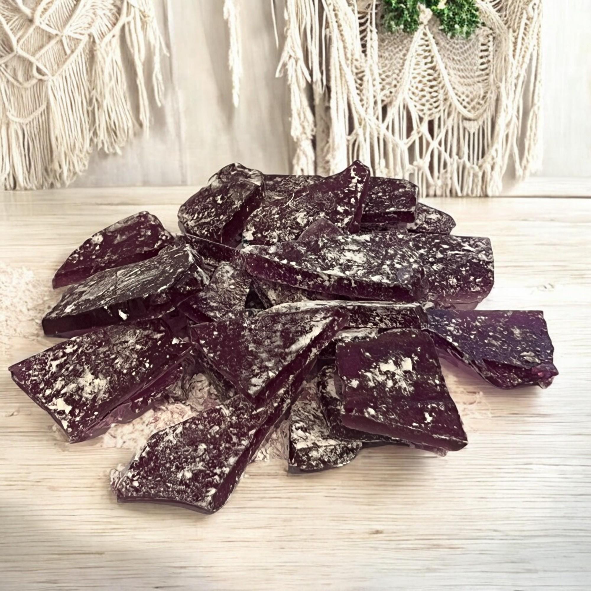 Purple Hard Tack Candy 1lb, Old Fashioned Nostalgic Treat, Rock Candy Broken Glass - Winterberry Hearth