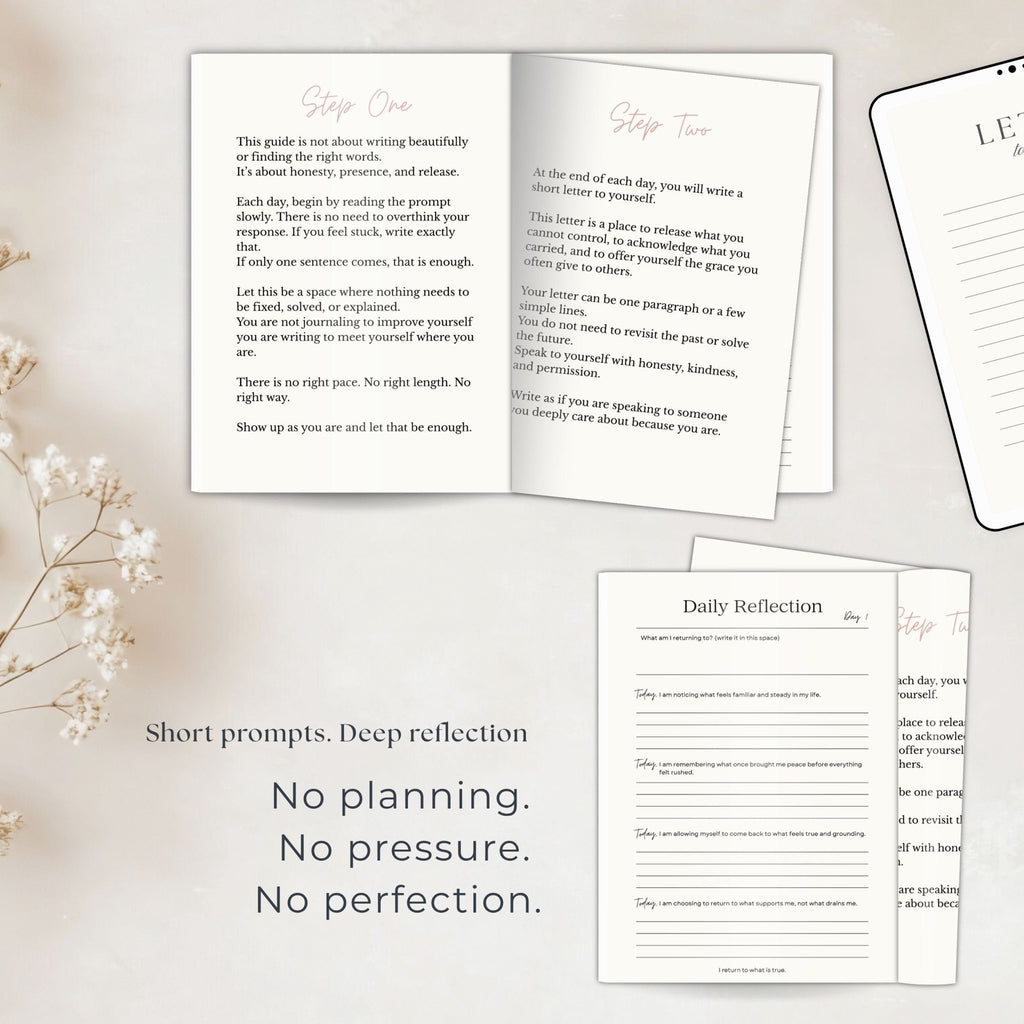 R A 7-Day Return to What Matters Guided Reset Journal & Micro eBook - Winterberry Hearth