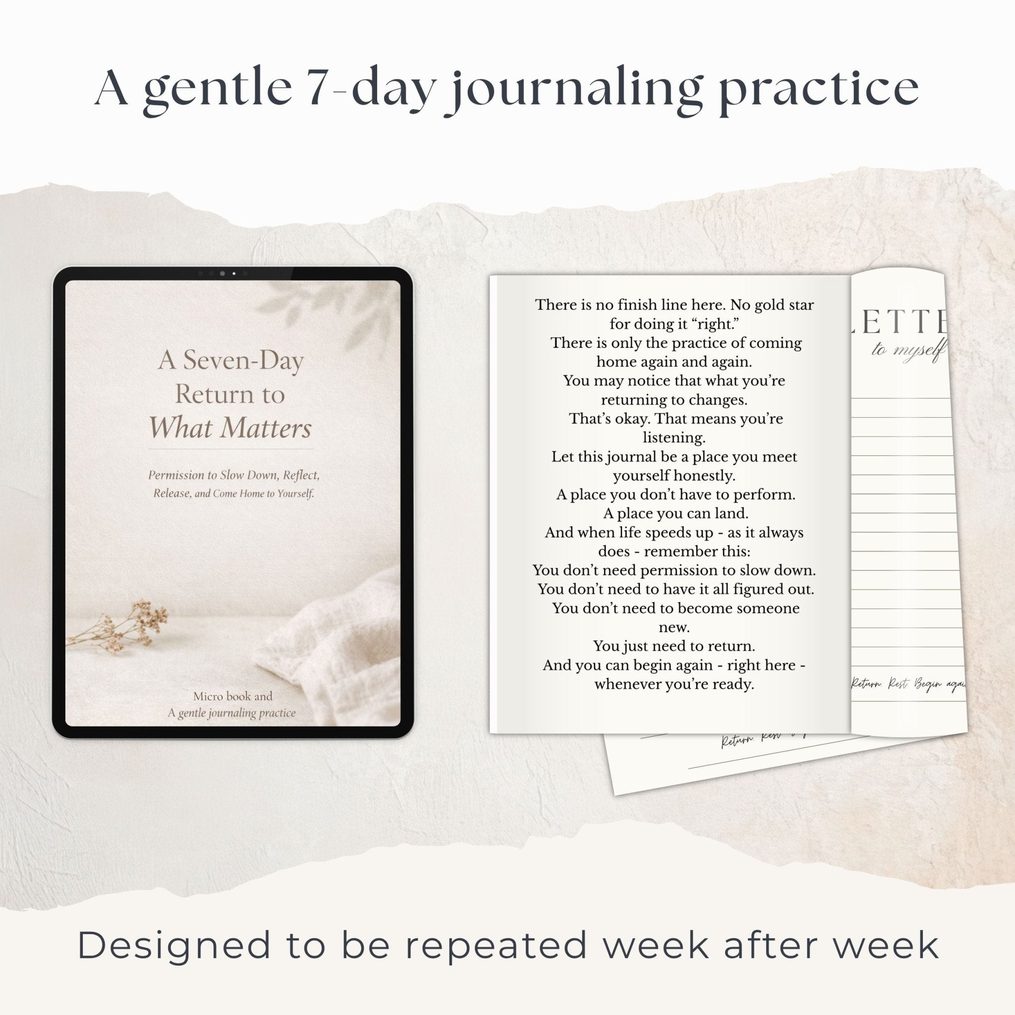R A 7-Day Return to What Matters Guided Reset Journal & Micro eBook - Winterberry Hearth