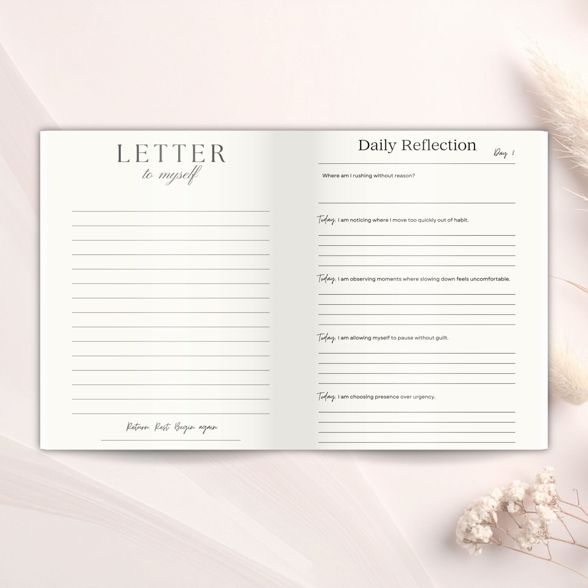 R A 7-Day Return to What Matters Guided Reset Journal & Micro eBook - Winterberry Hearth