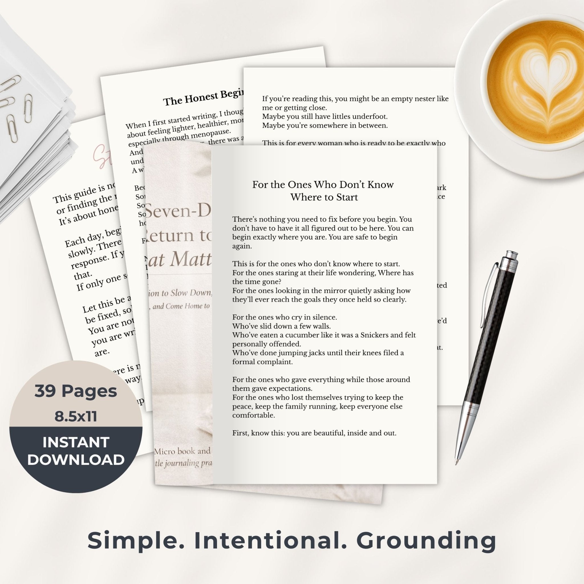 R A 7-Day Return to What Matters Guided Reset Journal & Micro eBook - Winterberry Hearth