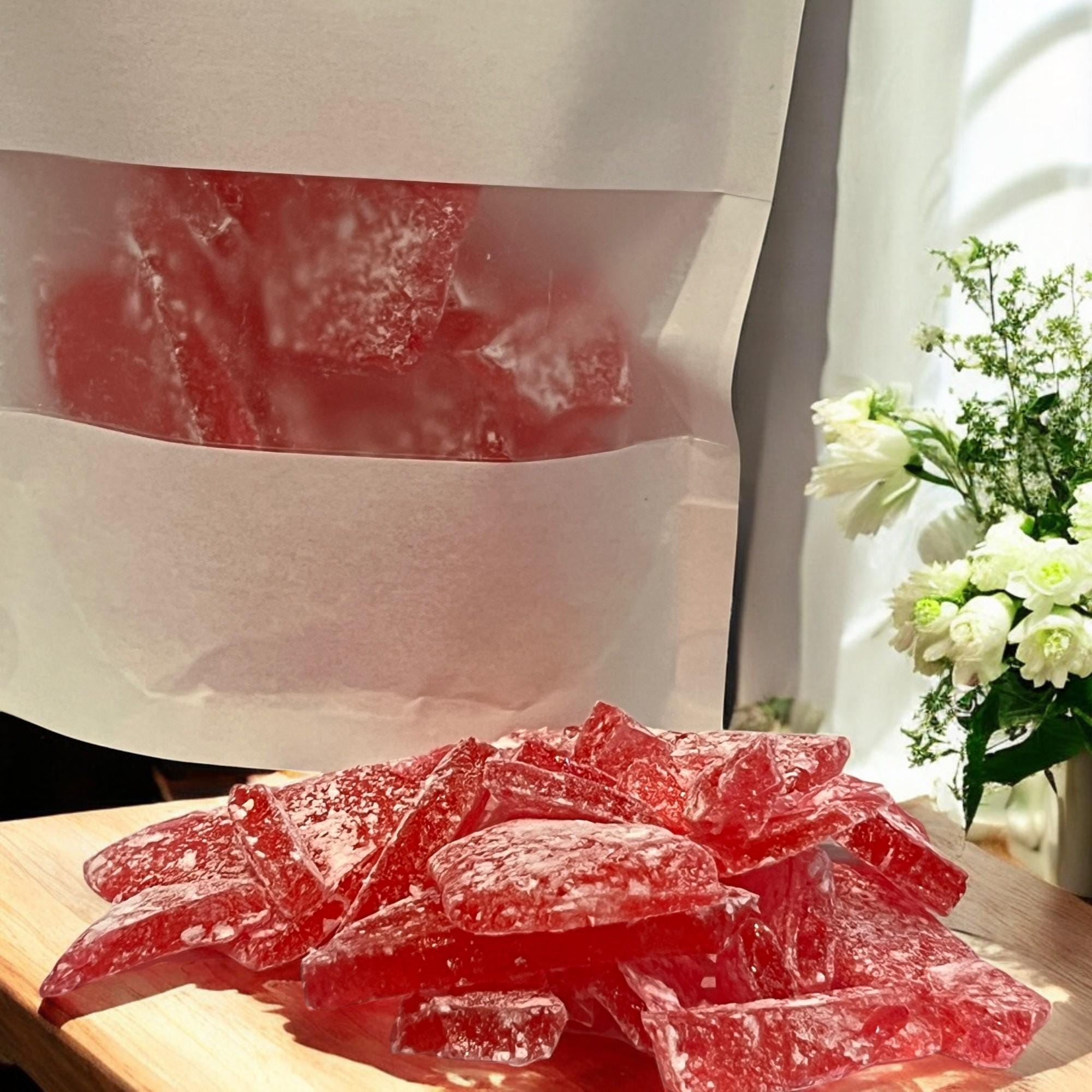 Red Old Fashioned Tack Candy: Nostalgic Cocktail Garnish, Vintage Rock Candy - Winterberry Hearth