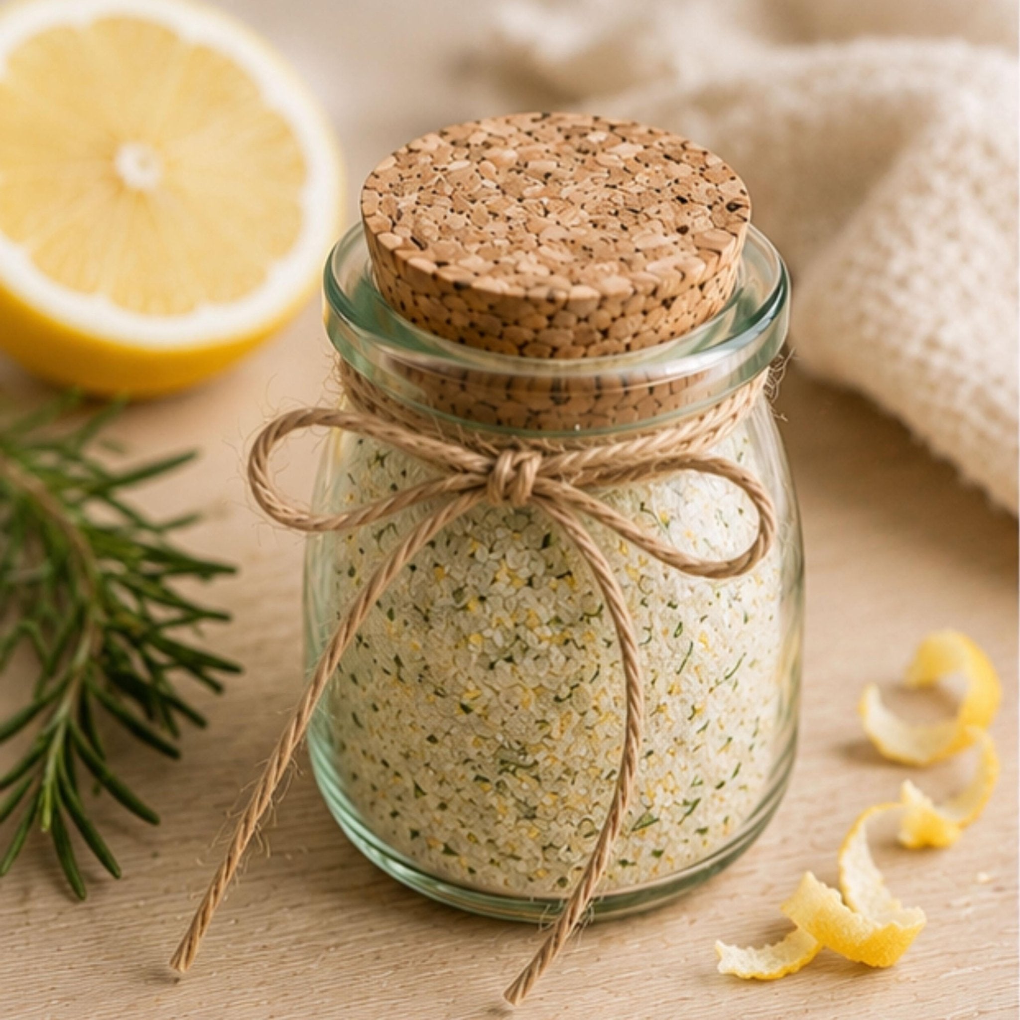 Rosemary Citrus Salt, Handcrafted Herb Seasoning Blend, Seafood Garnish - Winterberry Hearth
