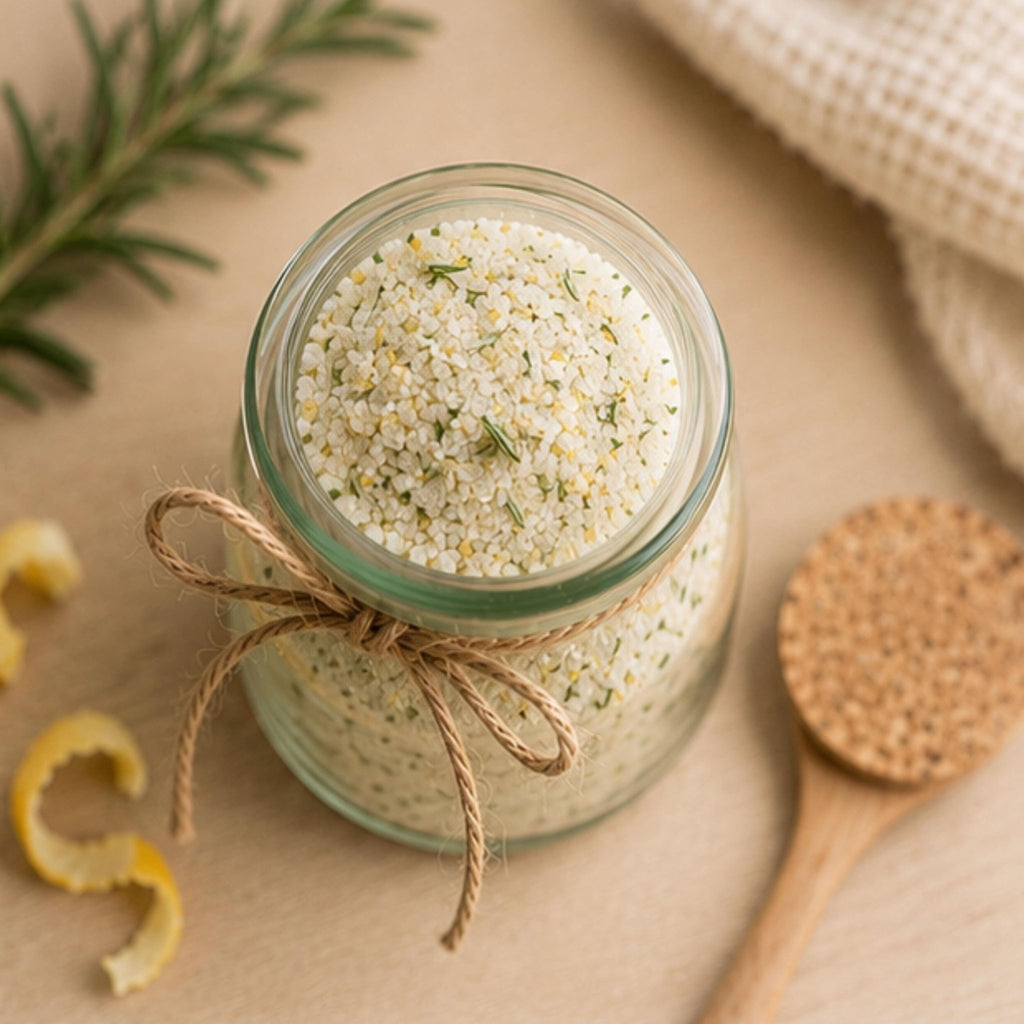 Rosemary Citrus Salt, Handcrafted Herb Seasoning Blend, Seafood Garnish - Winterberry Hearth