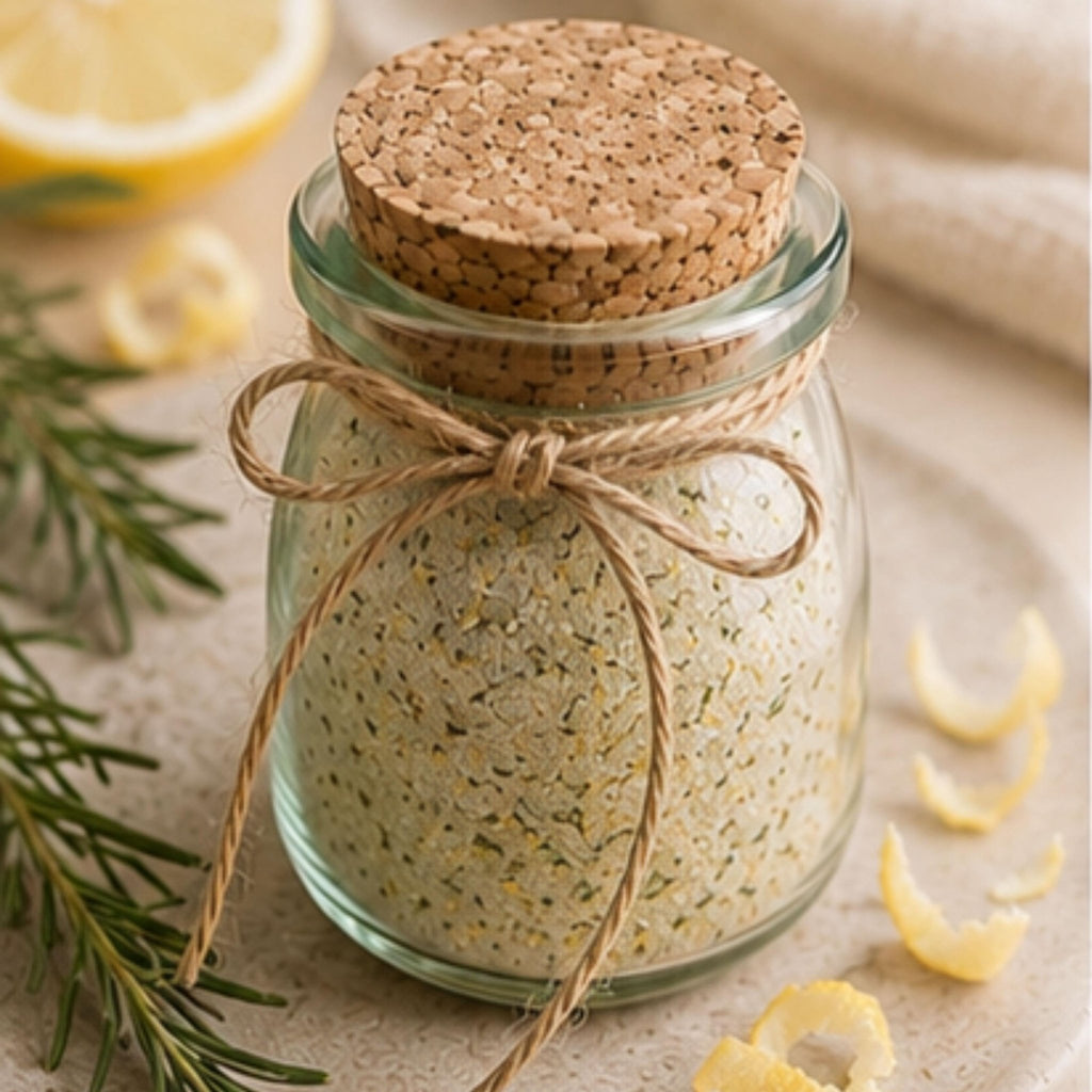 Rosemary Citrus Salt, Handcrafted Herb Seasoning Blend, Seafood Garnish - Winterberry Hearth