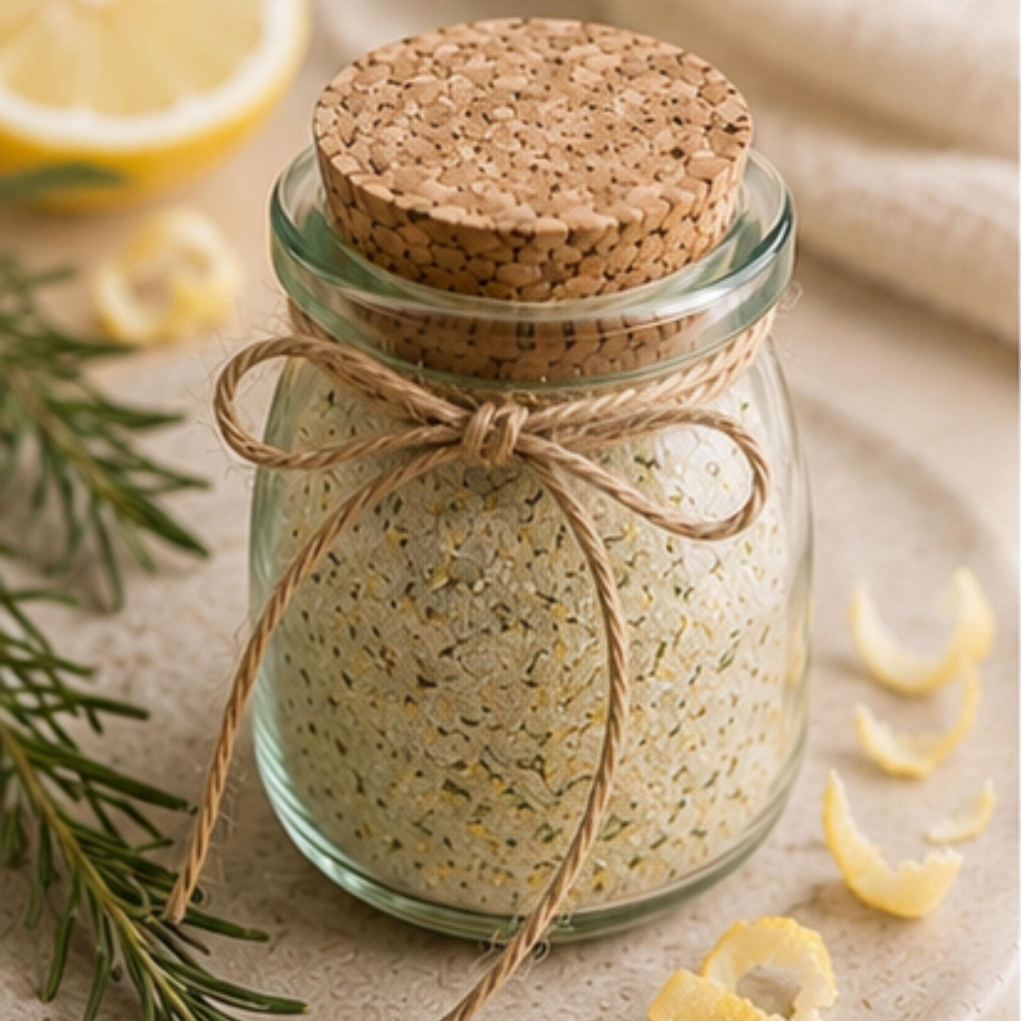 Rosemary Citrus Salt, Handcrafted Herb Seasoning Blend, Seafood Garnish - Winterberry Hearth