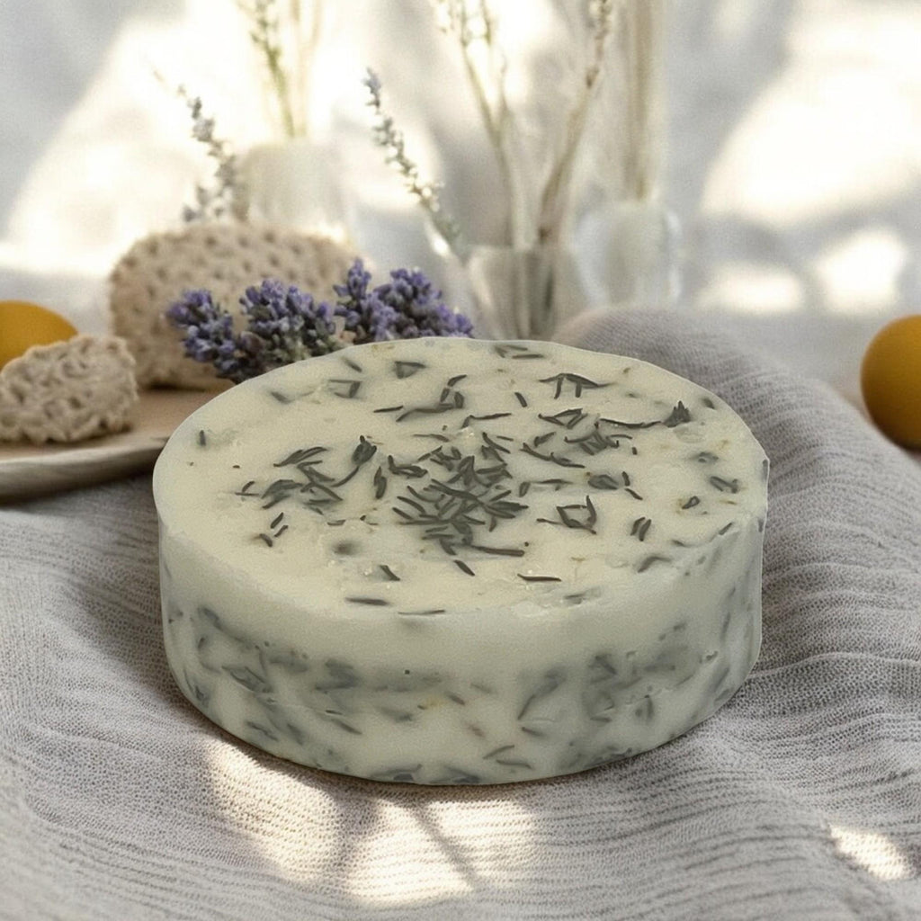 Rosemary Goat's Milk Loofah Soap: Exfoliating Herbal Spa Bar - Winterberry Hearth