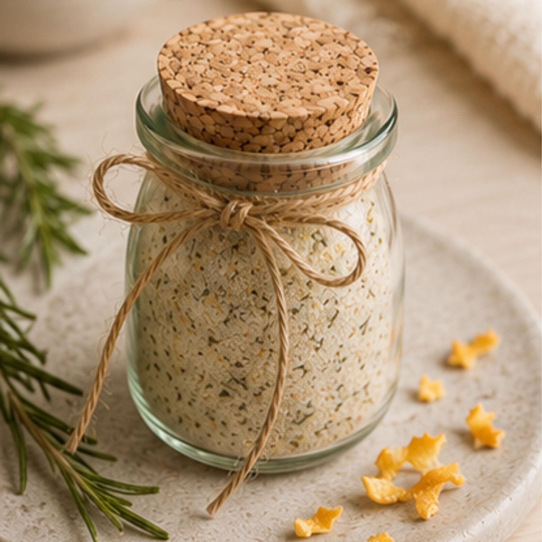 Rosemary Orange Salt, Citrus Herb Seasoning, Small Batch Gourmet Cooking Spice - Winterberry Hearth
