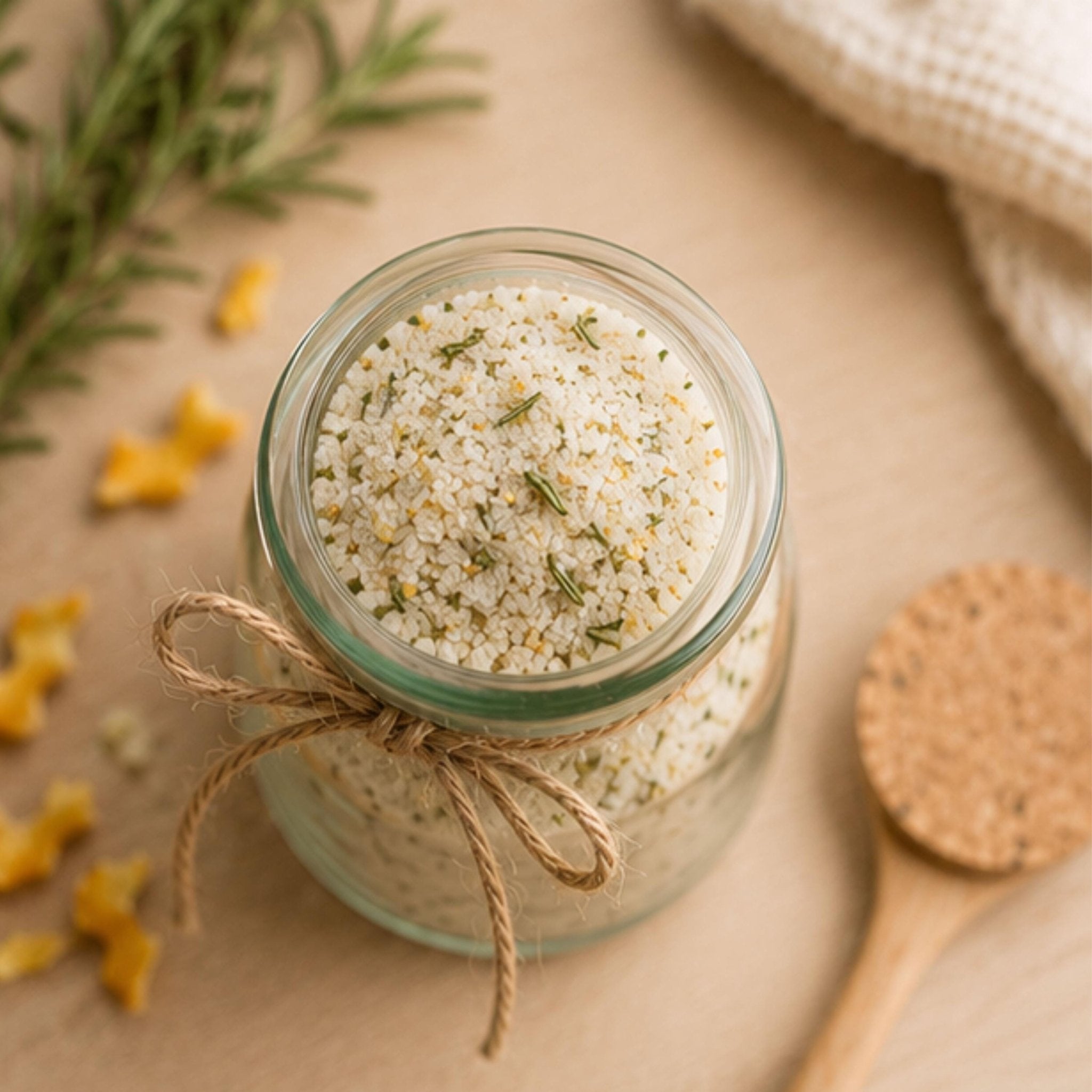 Rosemary Orange Salt, Citrus Herb Seasoning, Small Batch Gourmet Cooking Spice - Winterberry Hearth
