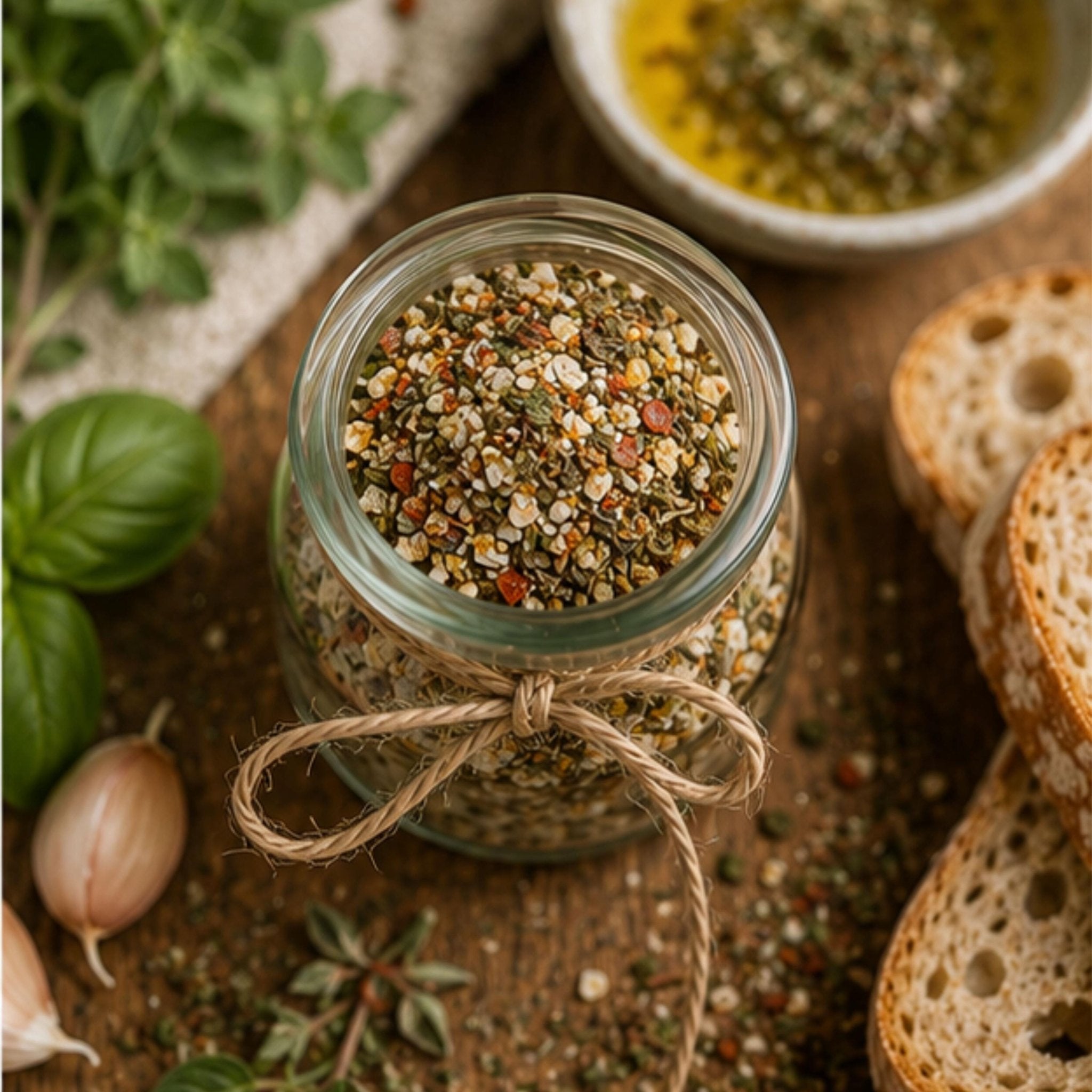 Rustic Bread Dip Mix, Olive Oil Seasoning, Garlic Herb Butter Blend, Gourmet Pantry Gift - Winterberry Hearth