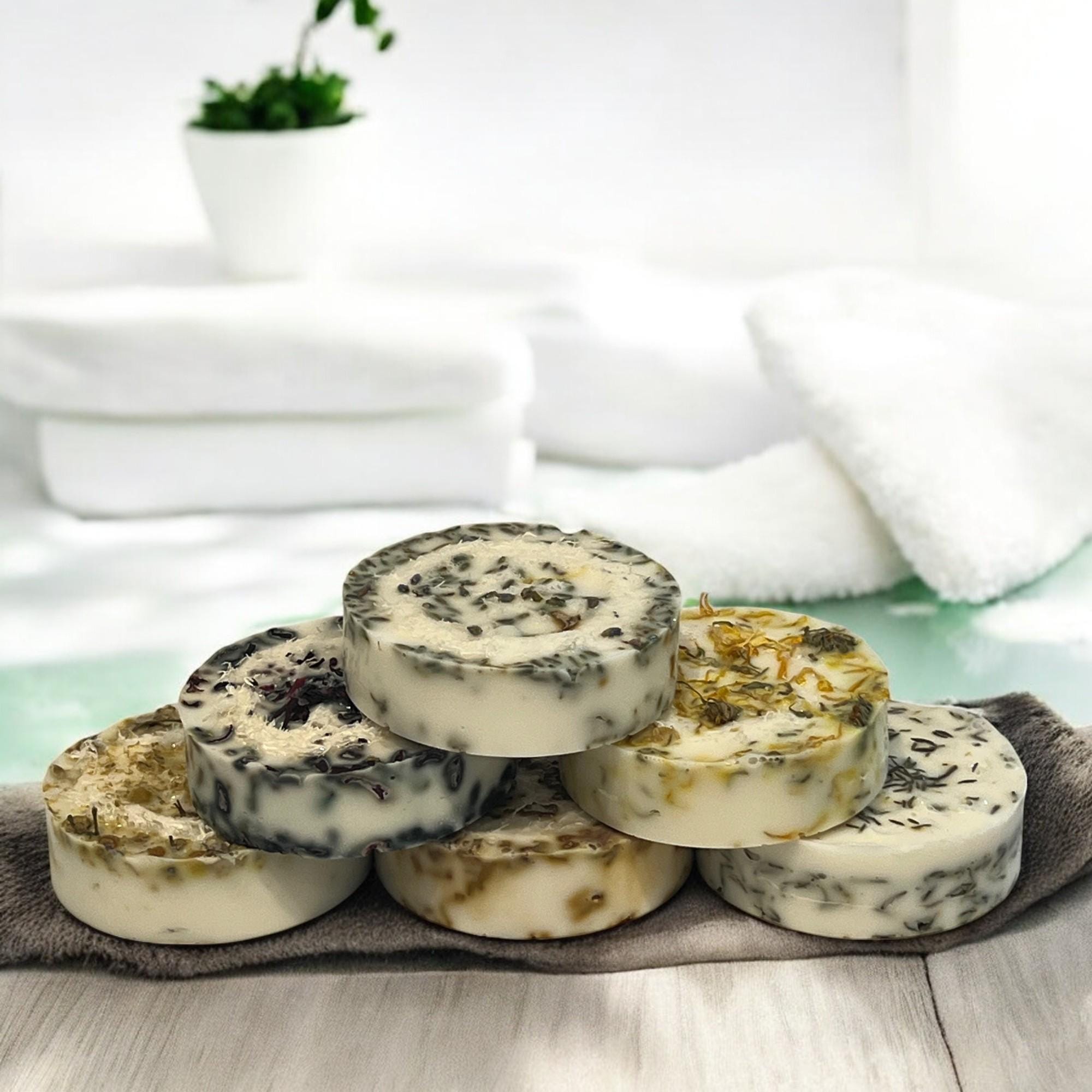 Sage & Goat Milk Loofah Soap: Exfoliating Herbal Bath Bar - Winterberry Hearth
