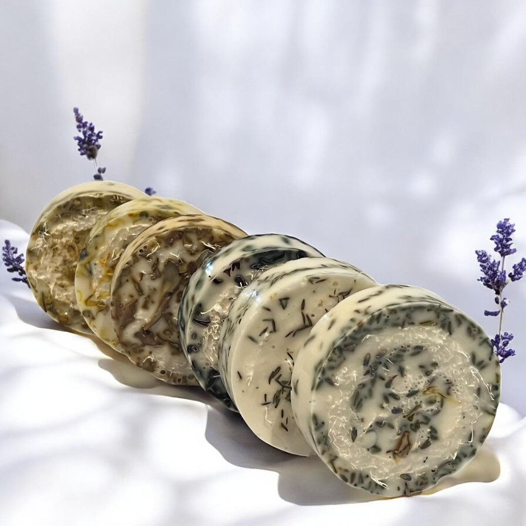 Sage & Goat Milk Loofah Soap: Exfoliating Herbal Bath Bar - Winterberry Hearth