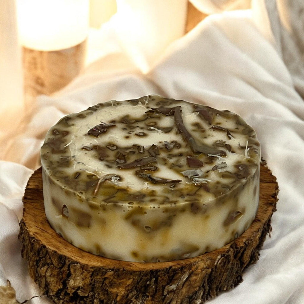 Sage & Goat Milk Loofah Soap: Exfoliating Herbal Bath Bar - Winterberry Hearth