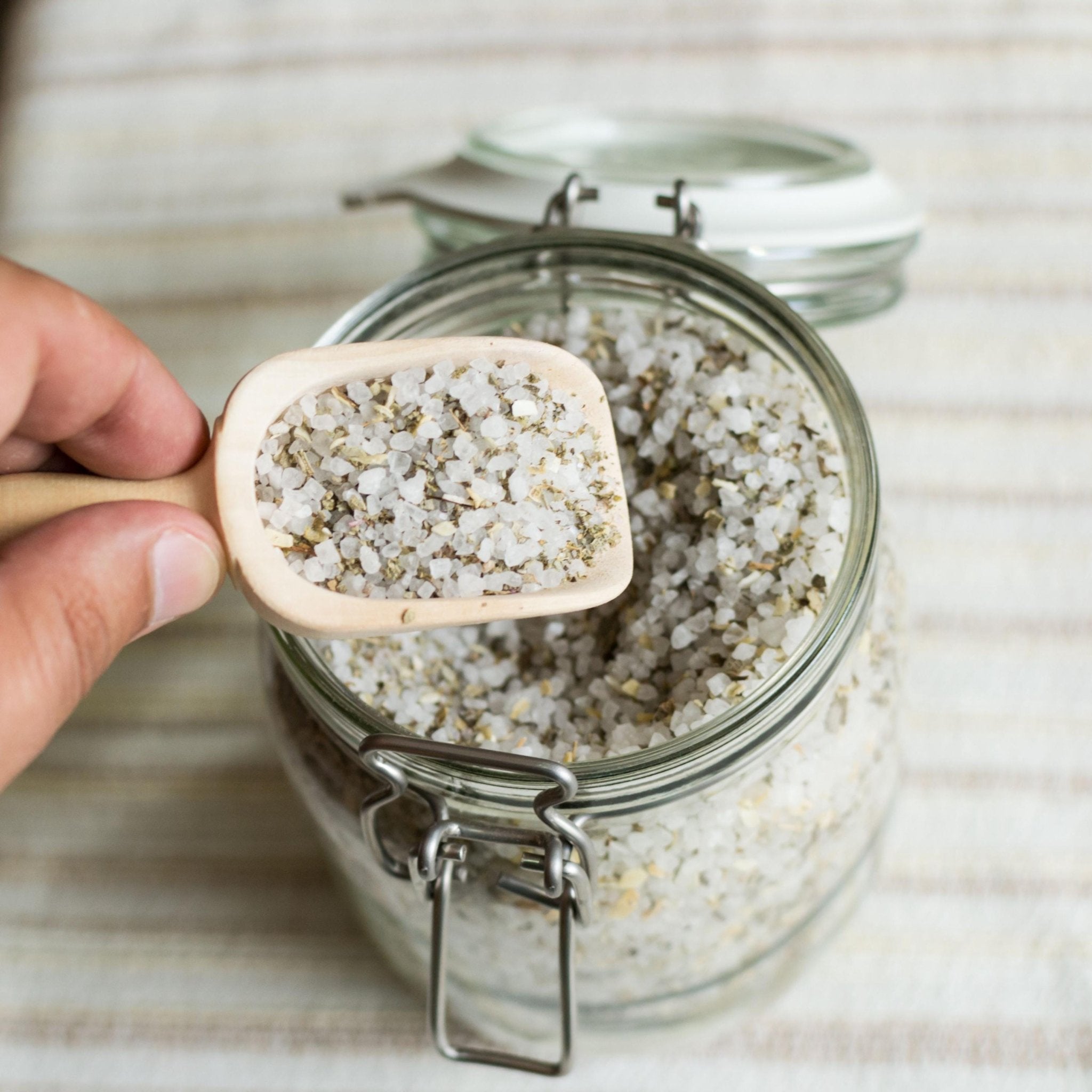 Sage Salt, Gourmet Herb Savory Seasoning, Finishing Salt for Turkey, Potatoes, Autumn Cooking - Winterberry Hearth