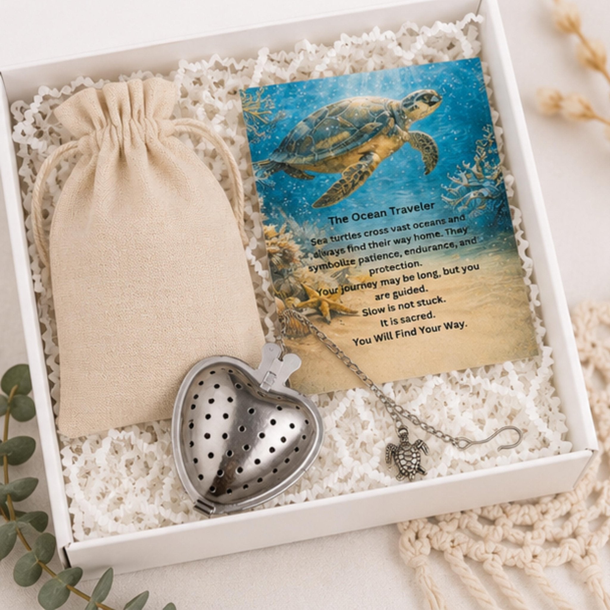 Sea Turtle Tea Steeper, Loose Leaf Herb Infuser, Coastal Gift - Winterberry Hearth