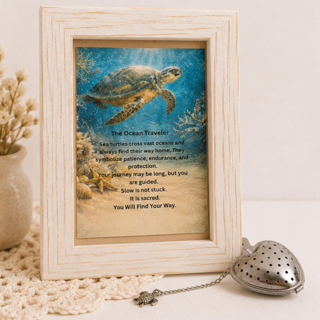 Sea Turtle Tea Steeper, Loose Leaf Herb Infuser, Coastal Gift - Winterberry Hearth