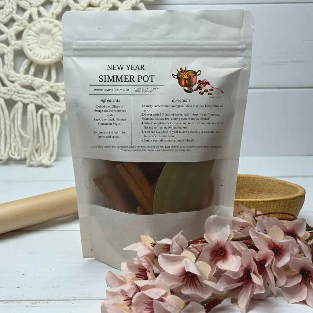 Slow Living Aromatherapy Simmer Pot Mix: Botanical Stovetop Potpourri Blend - Winterberry Hearth