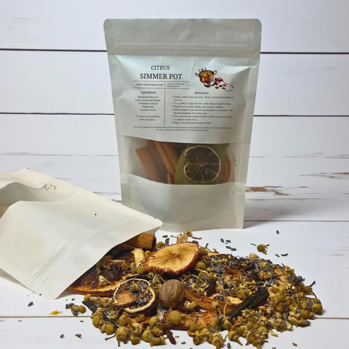 Slow Living Aromatherapy Simmer Pot Mix: Botanical Stovetop Potpourri Blend - Winterberry Hearth