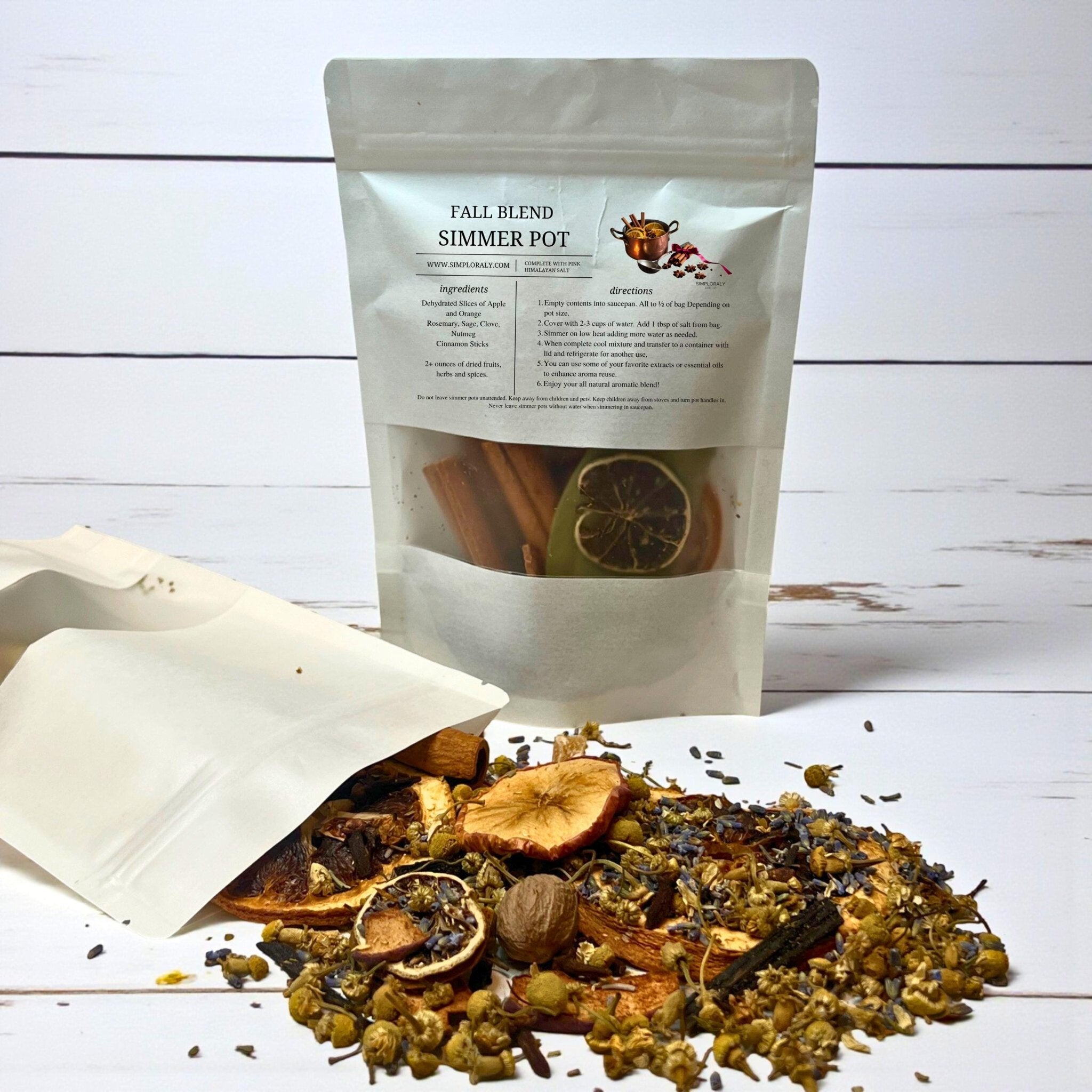 Slow Living Aromatherapy Simmer Pot Mix: Botanical Stovetop Potpourri Blend - Winterberry Hearth