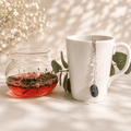 Sodalite Crystal Tea Infuser: Stainless Steel Loose Leaf Steeper - Winterberry Hearth