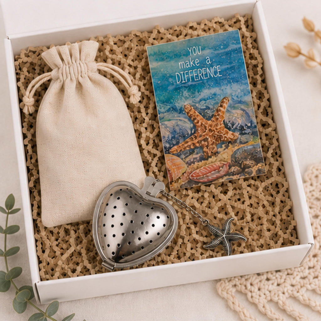 Starfish Herbal Tea Filter, Stainless-Steel Loose-Leaf Tea Infuser - Winterberry Hearth