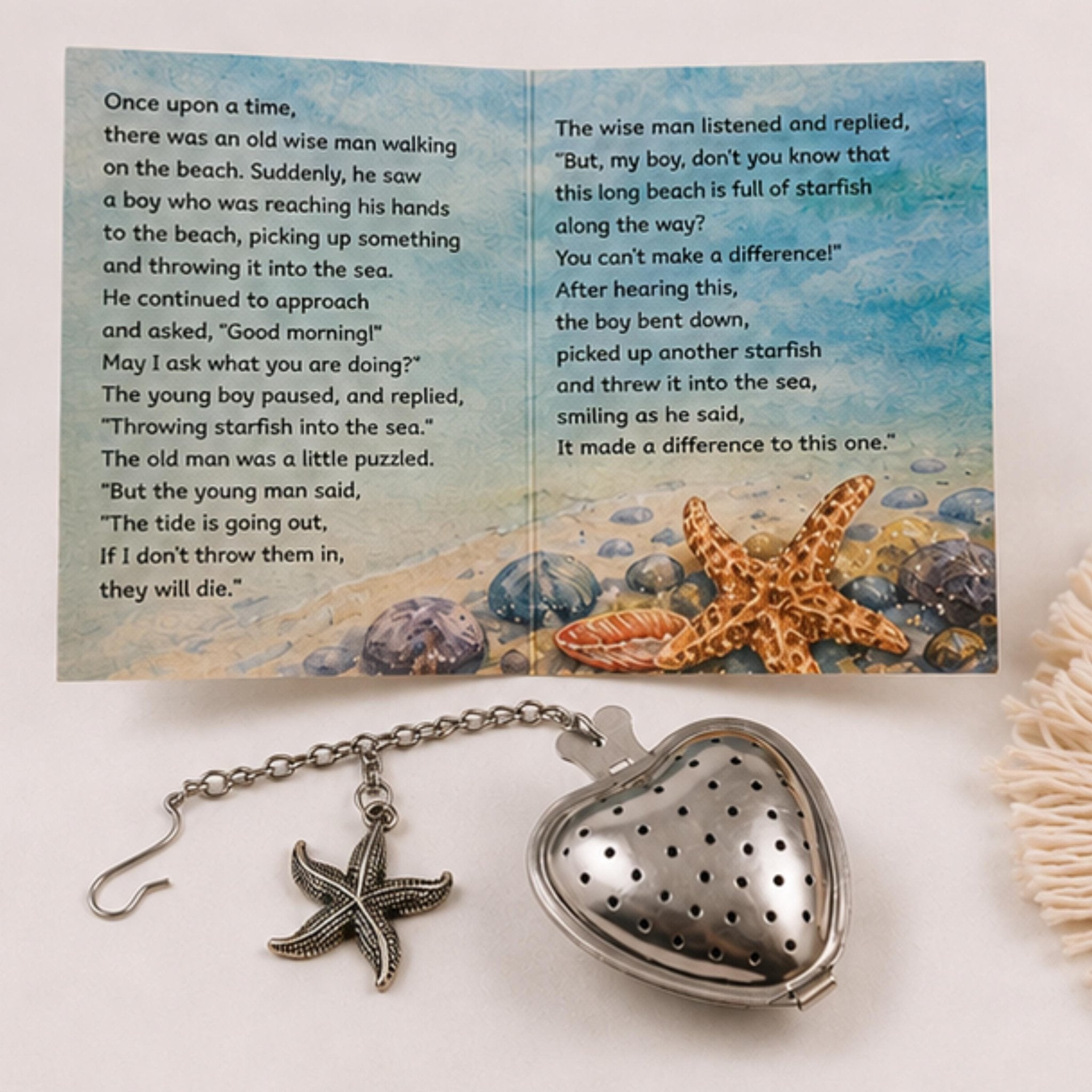 Starfish Herbal Tea Filter, Stainless-Steel Loose-Leaf Tea Infuser - Winterberry Hearth