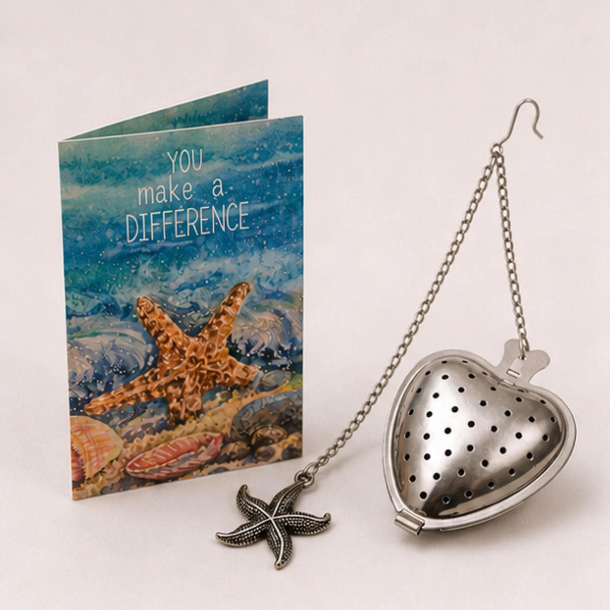 Starfish Herbal Tea Filter, Stainless-Steel Loose-Leaf Tea Infuser - Winterberry Hearth
