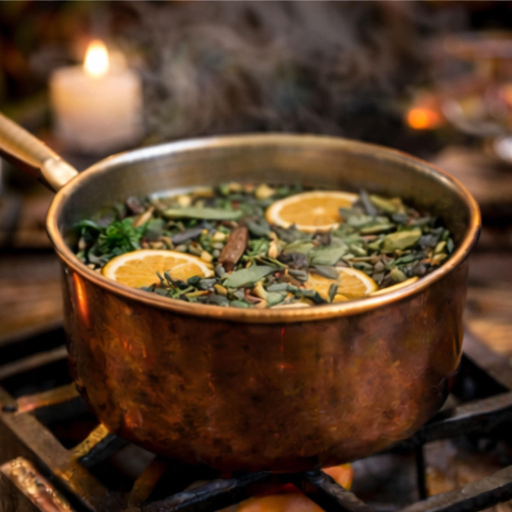 Summer Citrus Grove Simmer Pot, Orange Mint Stovetop Potpourri, Fresh Home Fragrance - Winterberry Hearth