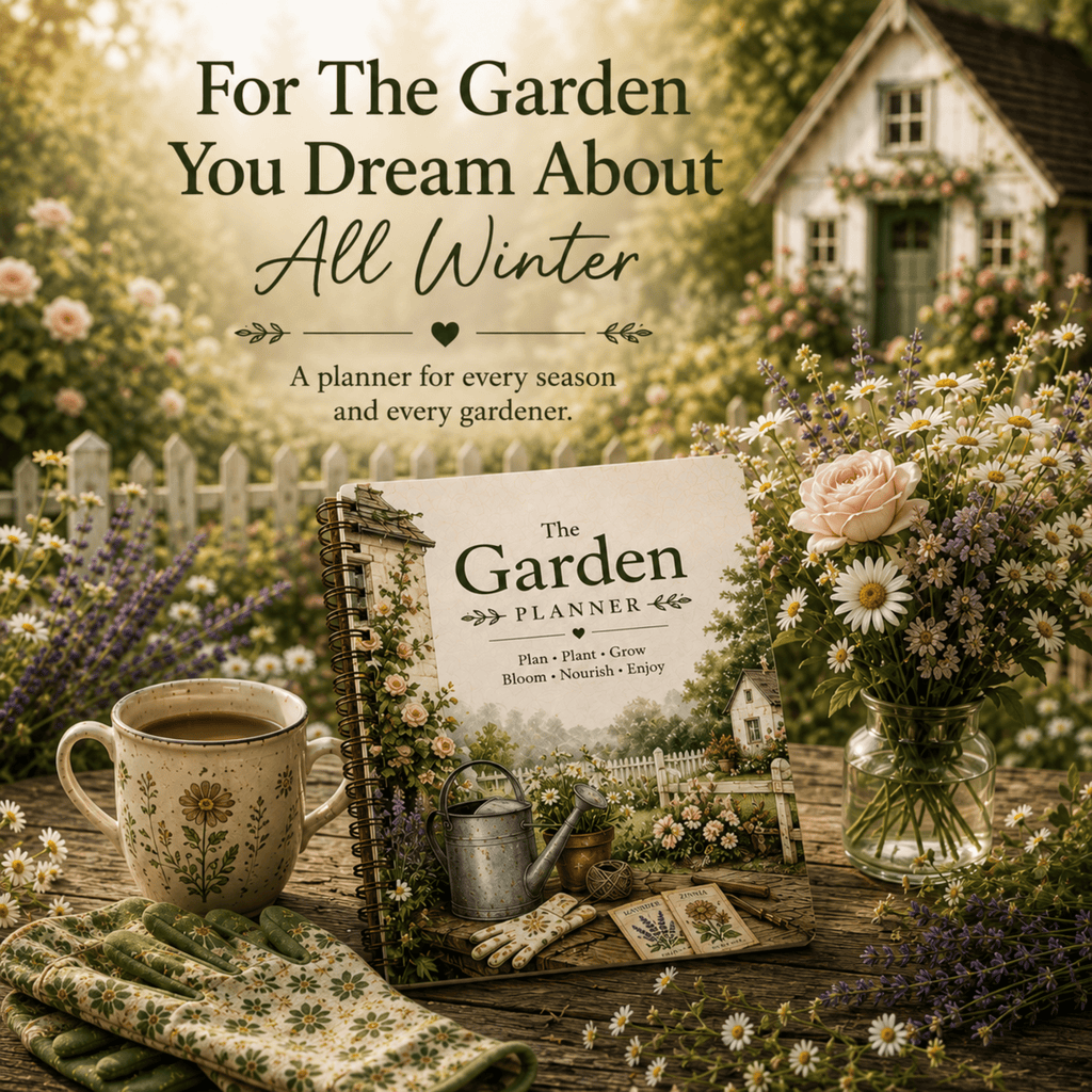 The Cottage Garden Planner, Fruit & Vegetable Seed Harvest Tracker, Homestead Gardening Journal - Winterberry Hearth