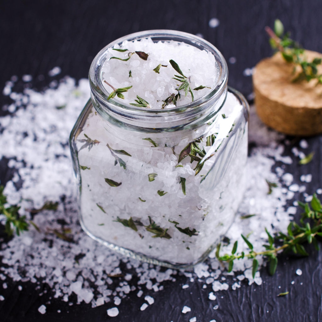 Thyme Salt, Gourmet Herb Blend for Cooking, Seasoning for Chicken and Potatoes - Winterberry Hearth