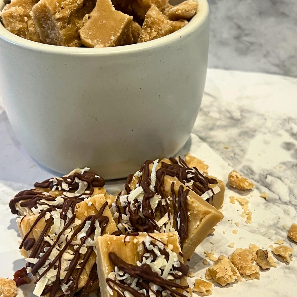 Toasted Coconut Brown Sugar Candy: Chocolate Fudge - Winterberry Hearth