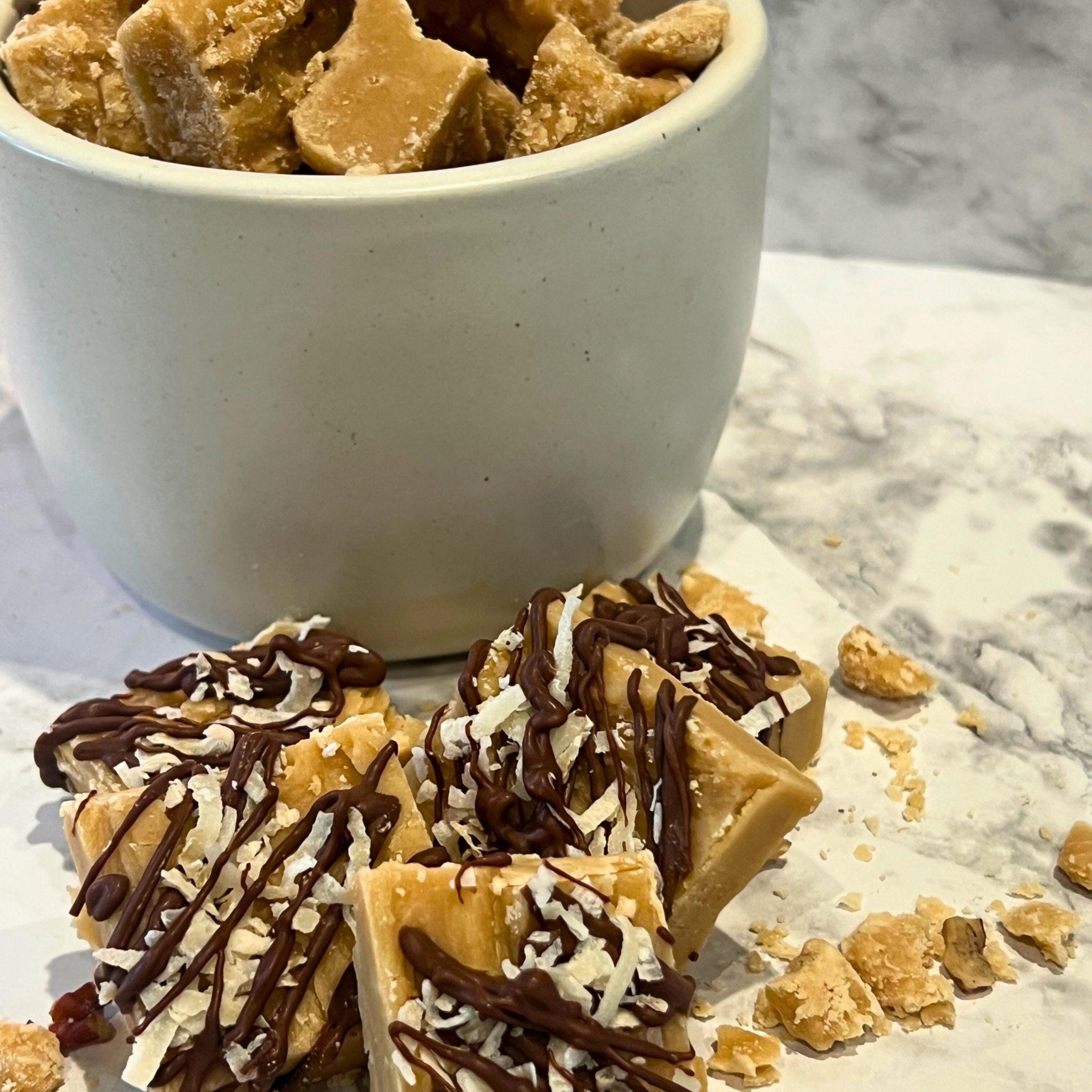 Toasted Coconut Brown Sugar Candy: Chocolate Fudge - Winterberry Hearth