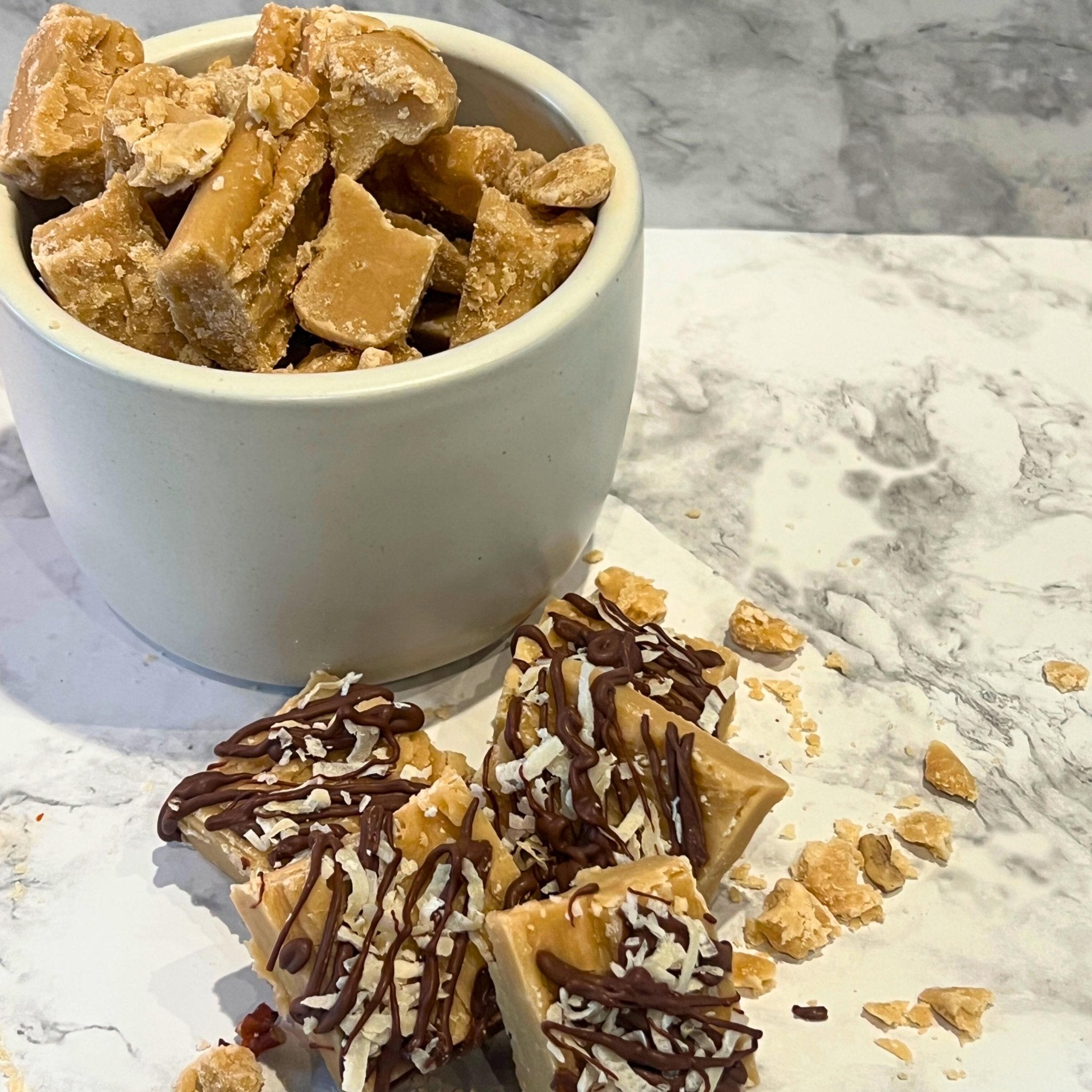 Toasted Coconut Brown Sugar Candy: Chocolate Fudge - Winterberry Hearth