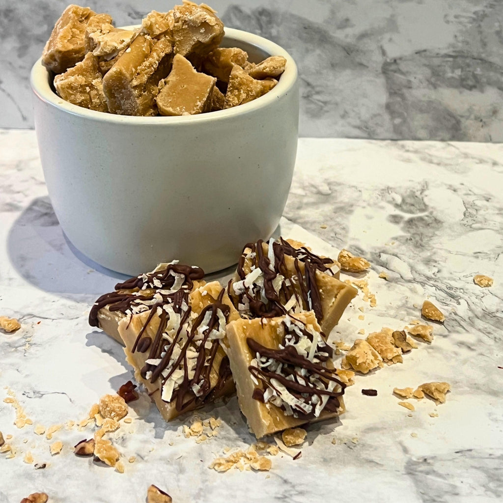 Toasted Coconut Brown Sugar Candy: Chocolate Fudge - Winterberry Hearth