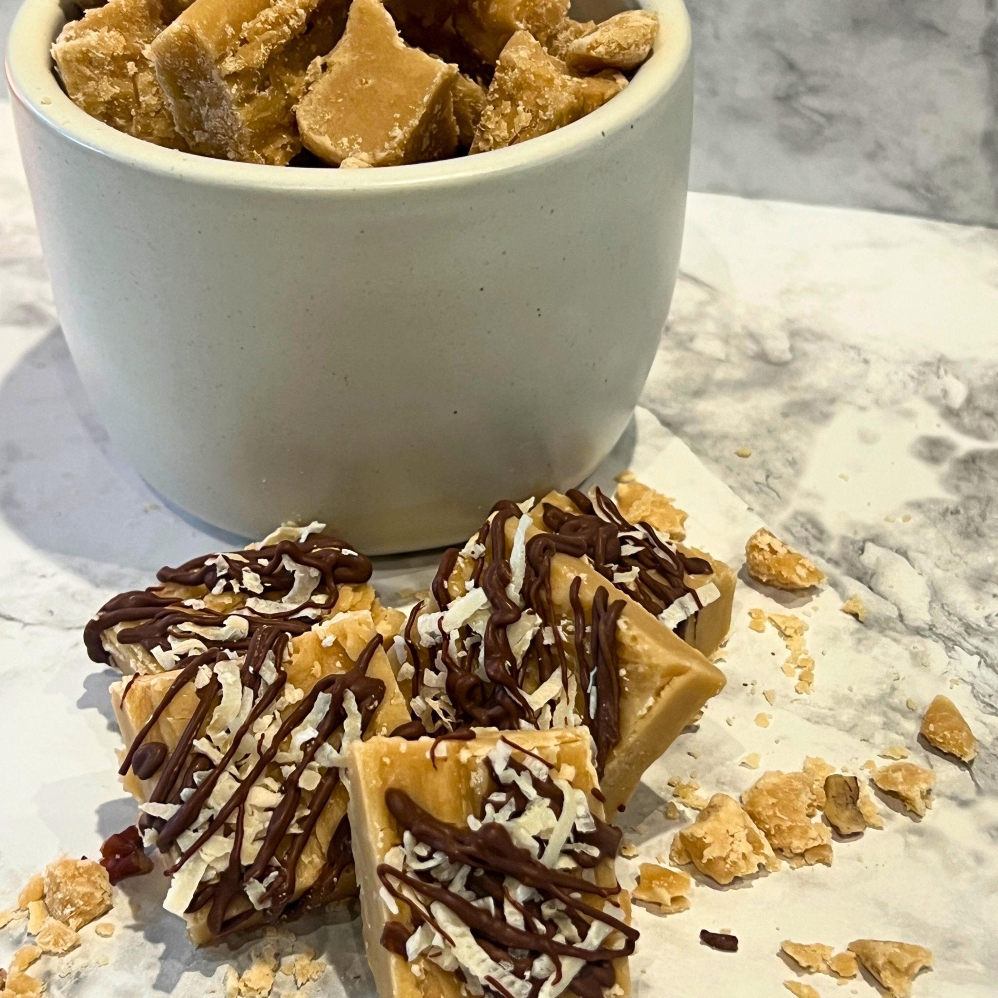 Toasted Coconut Brown Sugar Candy: Chocolate Fudge - Winterberry Hearth