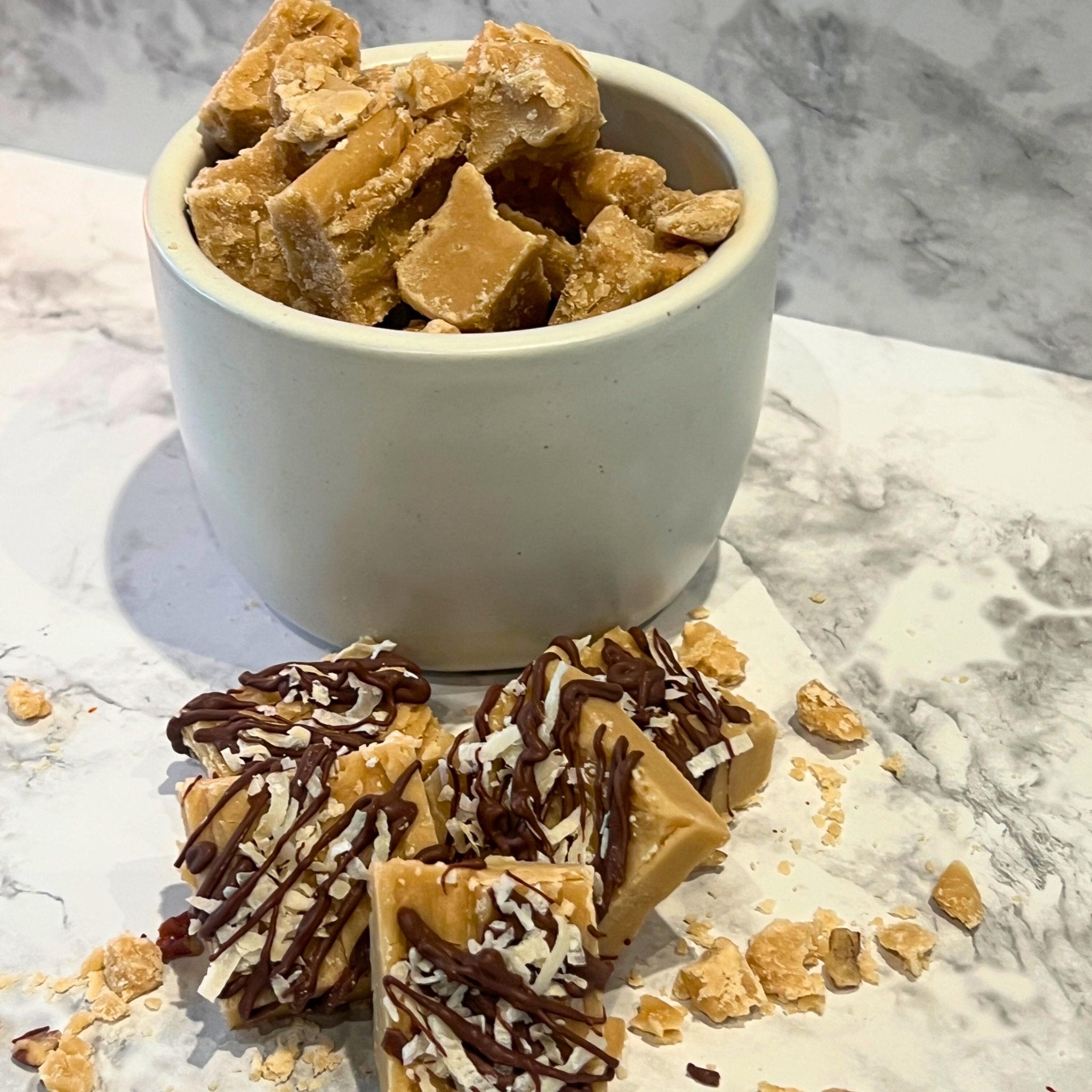 Toasted Coconut Brown Sugar Candy: Chocolate Fudge - Winterberry Hearth