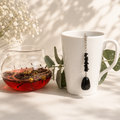 Hematite & Black Tourmaline Crystal Tea Steeper, Grounding Tea Brew