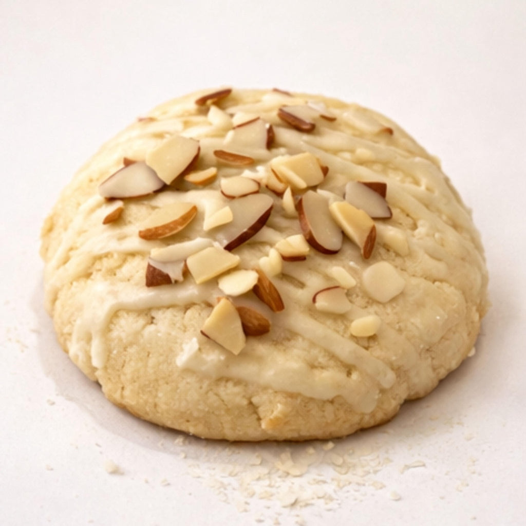 Vanilla Almond Sugar Cookies, Maple Glaze Toasted Almond Topping, Gourmet Homemade Bakery Tea Cakes - Winterberry Hearth
