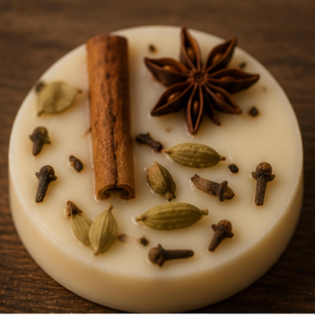 Vanilla Chai Wickless Candle Melt, Soy Wax Tart, Spiced Comfort Aroma - Winterberry Hearth