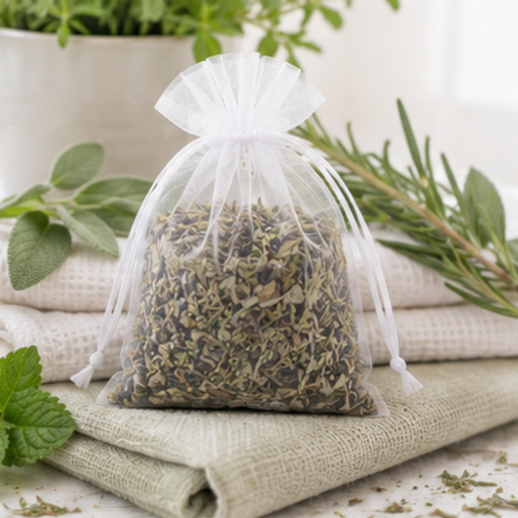Warm Citrus Home Fragrance Sachet, Candlelit Comfort Aromatherapy, Orange Cardamom, Cozy Botanical Gift - Winterberry Hearth
