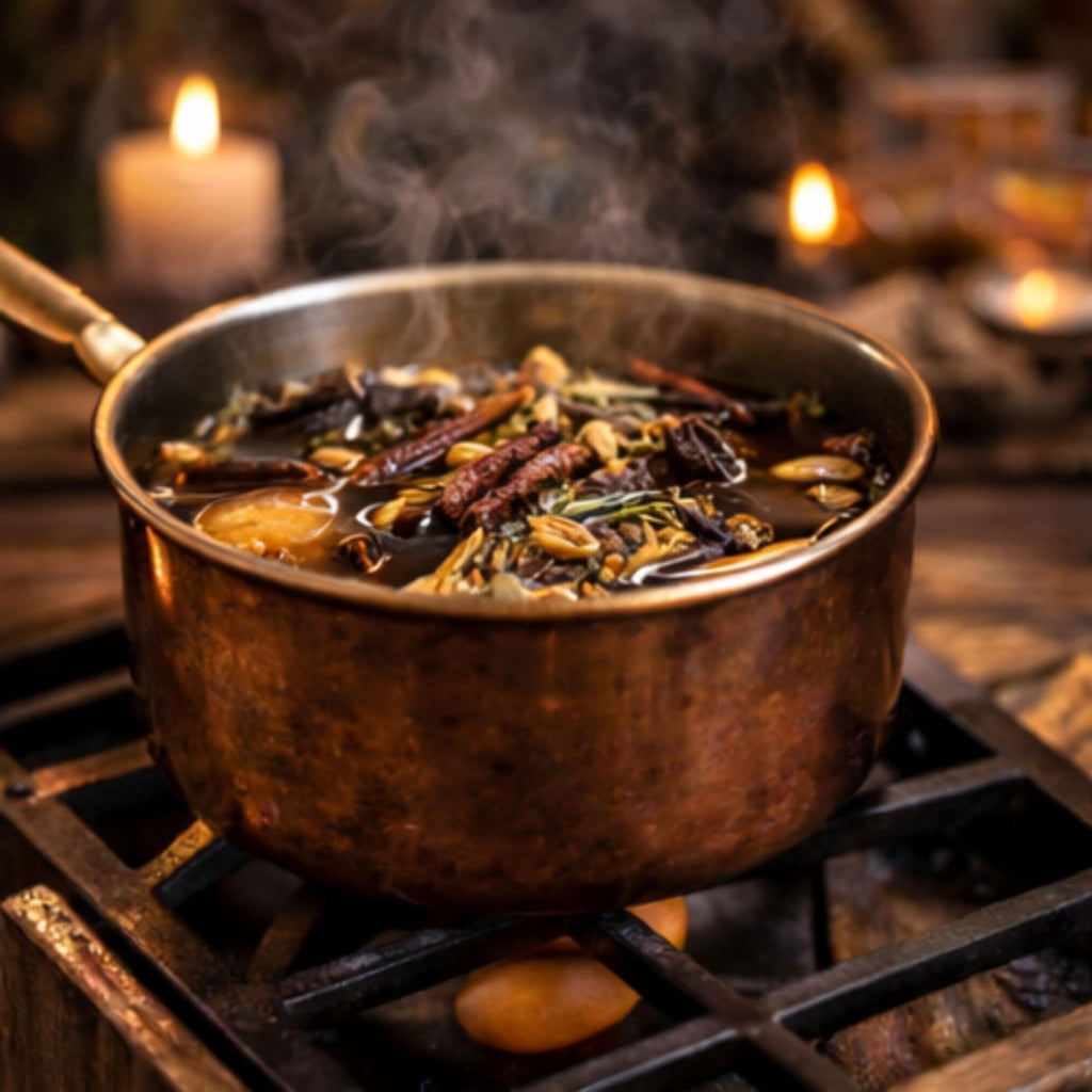 Welcome Wealth Simmer Pot Blend, Abundance Home Ritual, Herbal Prosperity Stovetop Potpourri - Winterberry Hearth