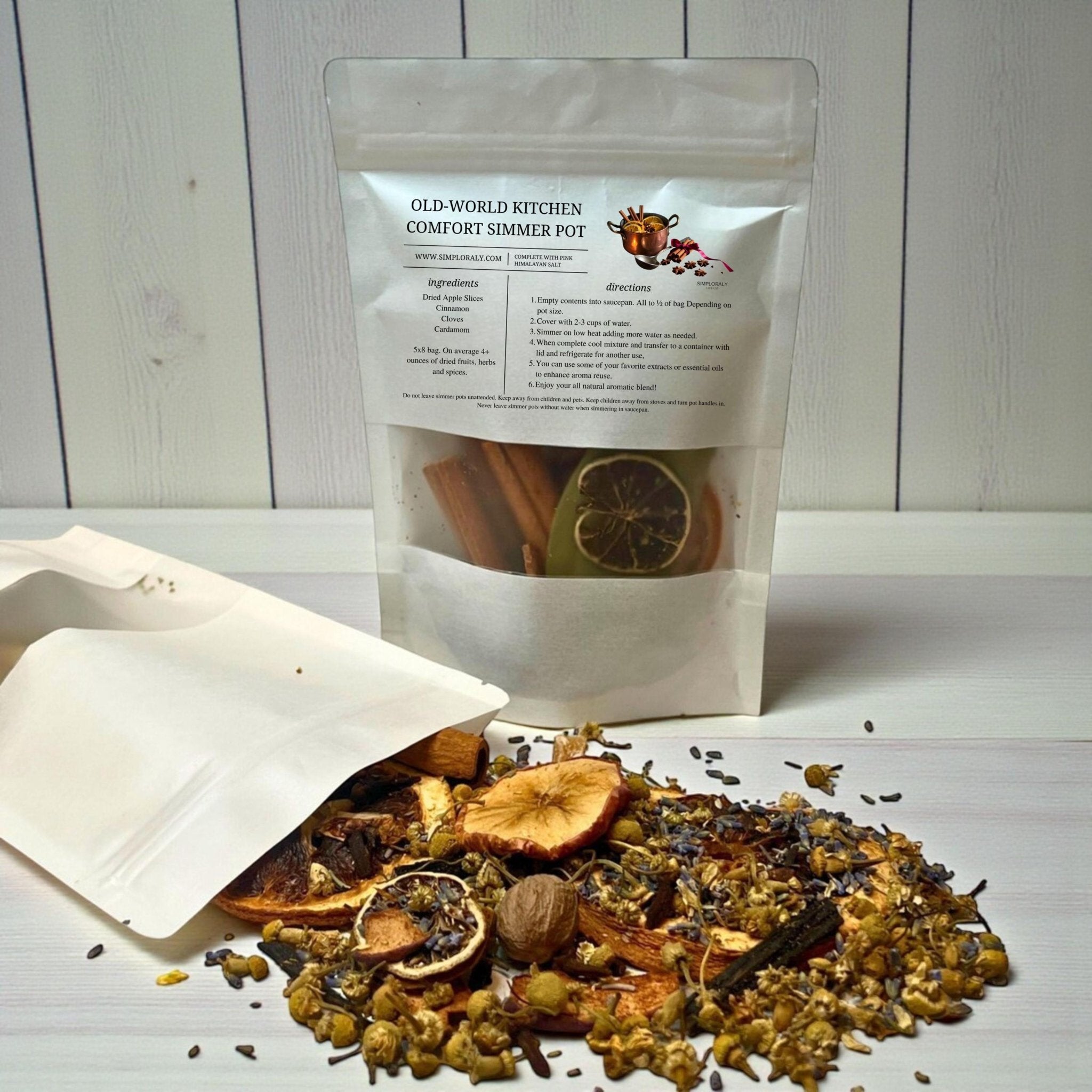 Welcome Wealth Simmer Pot Blend, Abundance Home Ritual, Herbal Prosperity Stovetop Potpourri - Winterberry Hearth