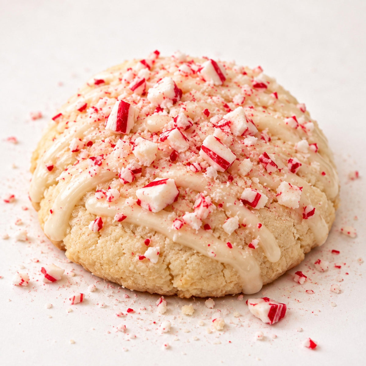 White Chocolate Peppermint Cookies, Christmas Tea Cakes, Festive Dessert, Holiday Treat Gift - Winterberry Hearth