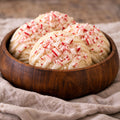 White Chocolate Peppermint Cookies, Christmas Tea Cakes, Festive Dessert, Holiday Treat Gift - Winterberry Hearth