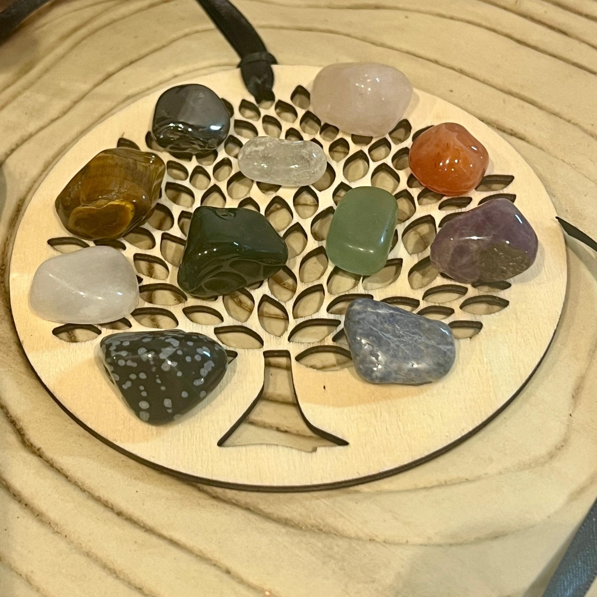 Wood Engraved Tree of Life Christmas Ornament: Sacred Symbol Healing - Winterberry Hearth