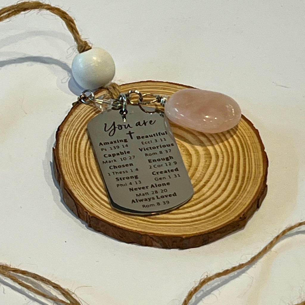 You Are Loved Scripture Ornament, Faith Gift, Encouragement Decor - Winterberry Hearth