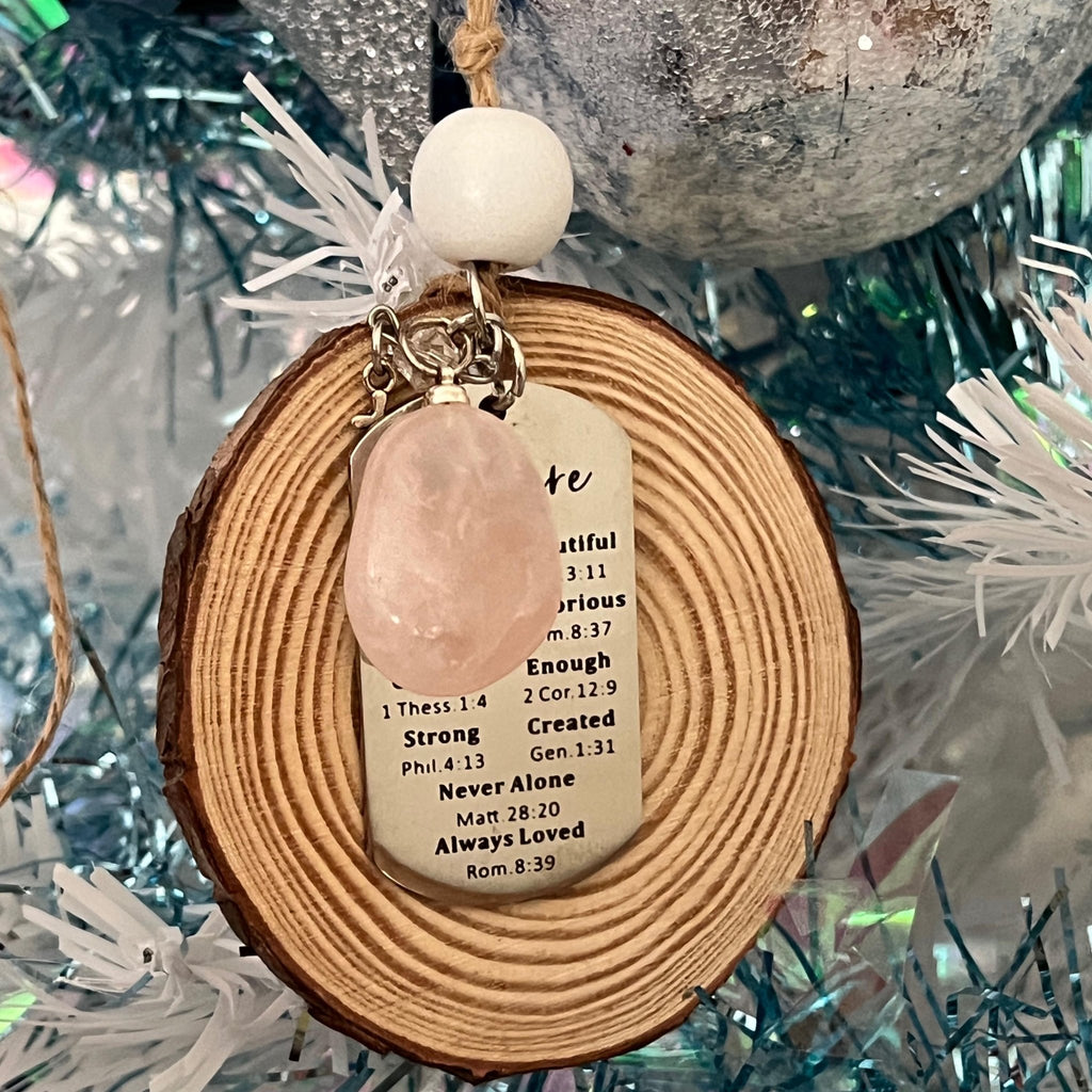 You Are Loved Scripture Ornament, Faith Gift, Encouragement Decor - Winterberry Hearth
