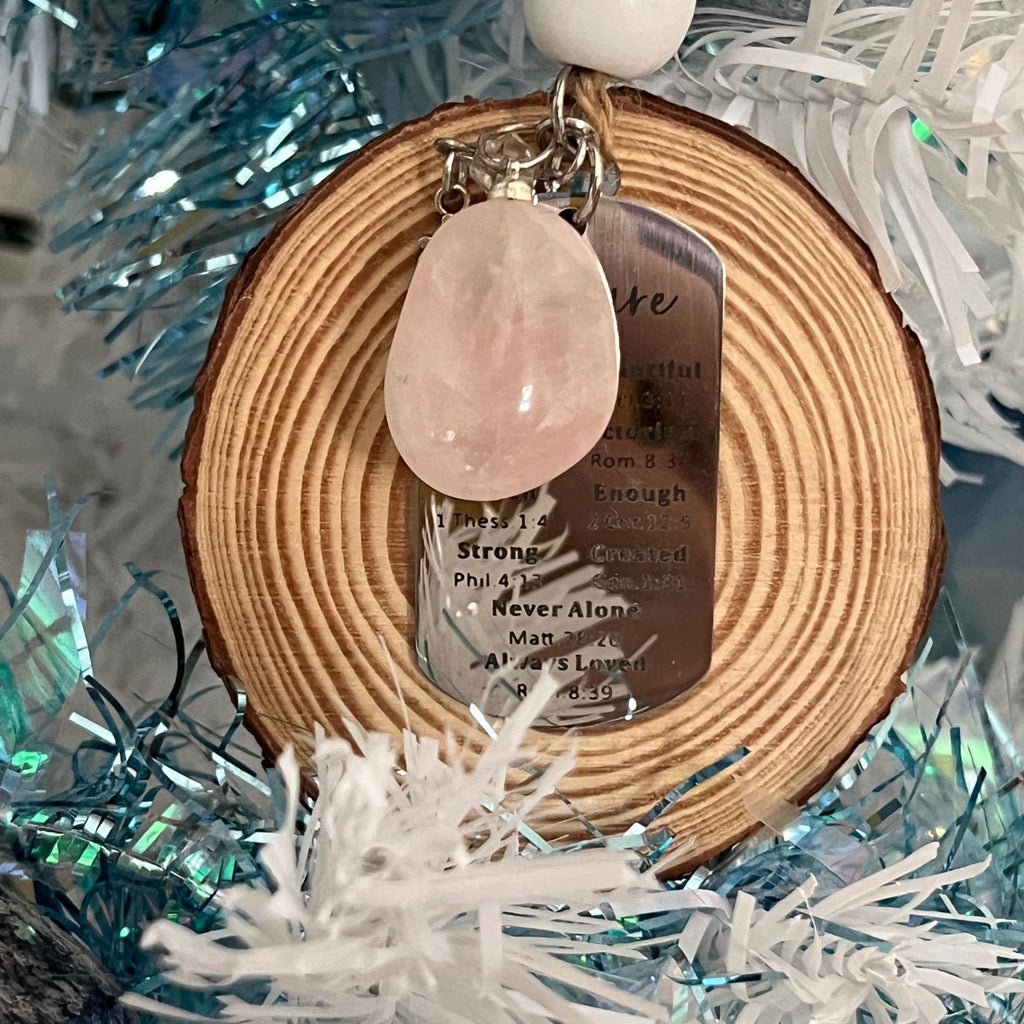 You Are Loved Scripture Ornament, Faith Gift, Encouragement Decor - Winterberry Hearth