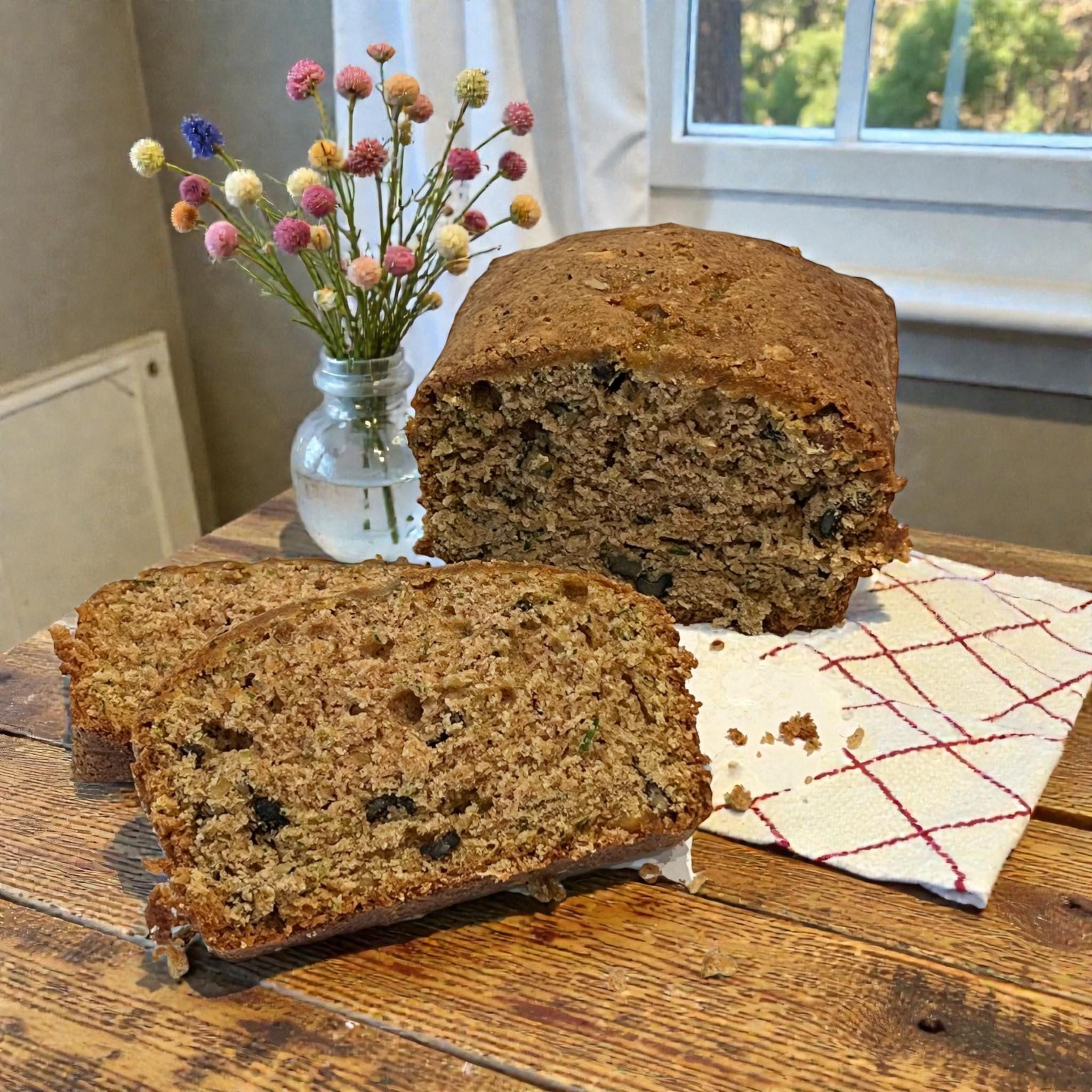 Zucchini Bread Loaf Walnut or Pecan Options, Homemade Comfort Food, Fresh Baked Bakery Loaf - Winterberry Hearth